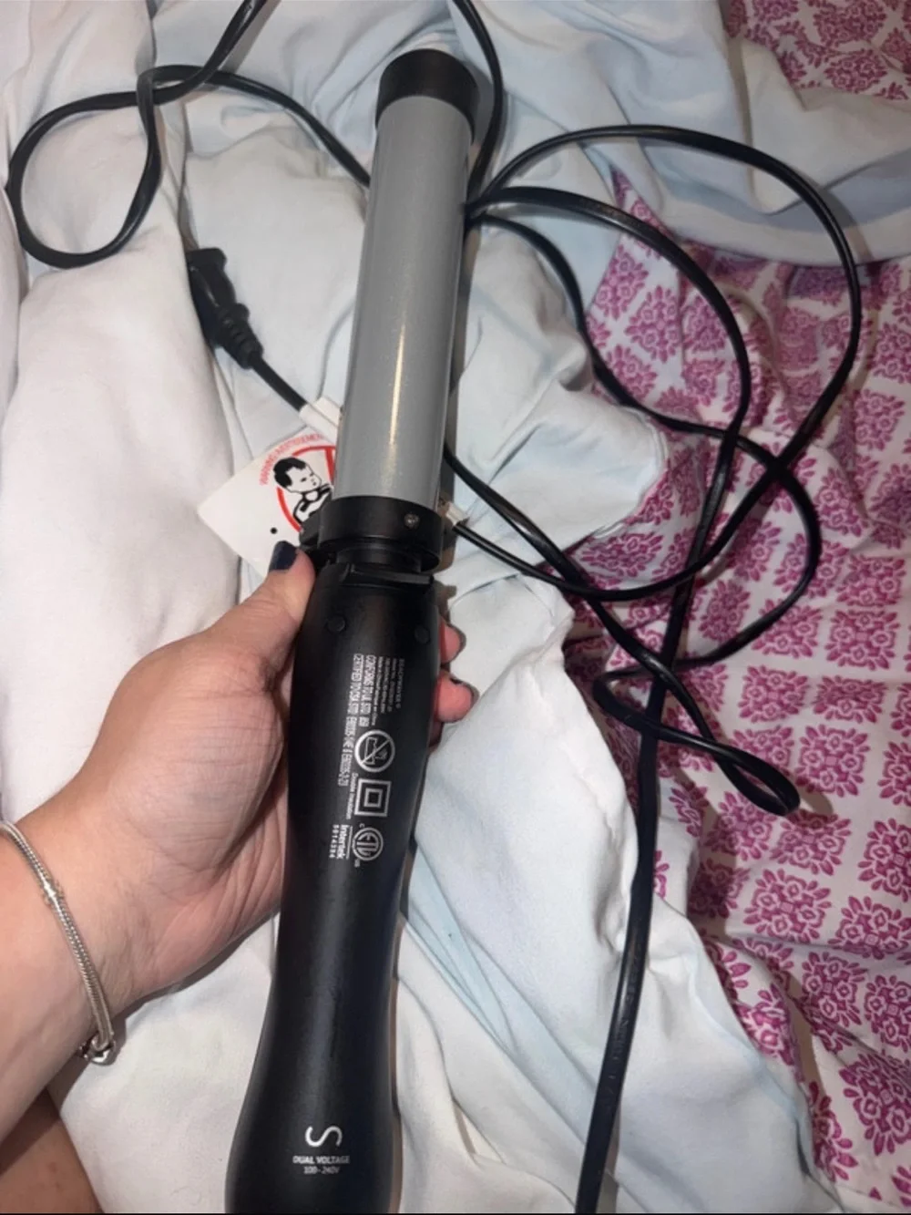 S1.25 Black Curling Wand with Digital Display